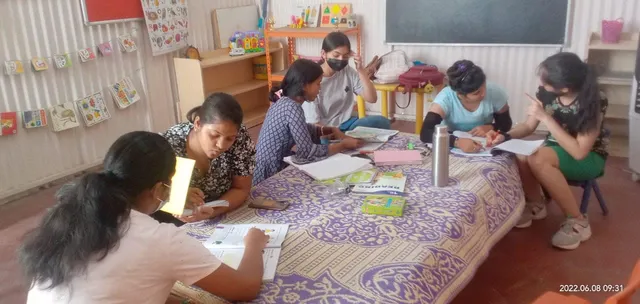 Children learning at a Hamara Gurukul centre
